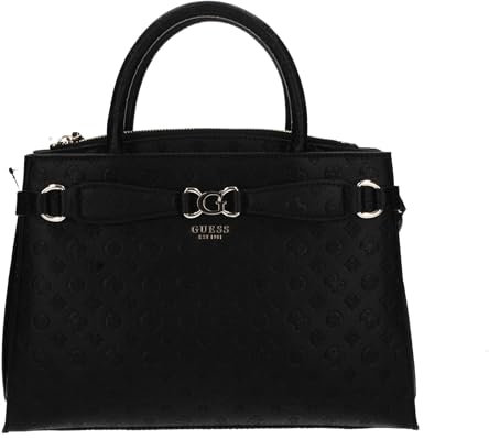 GUESS Arlena Girlfriend Satchel Black Logo