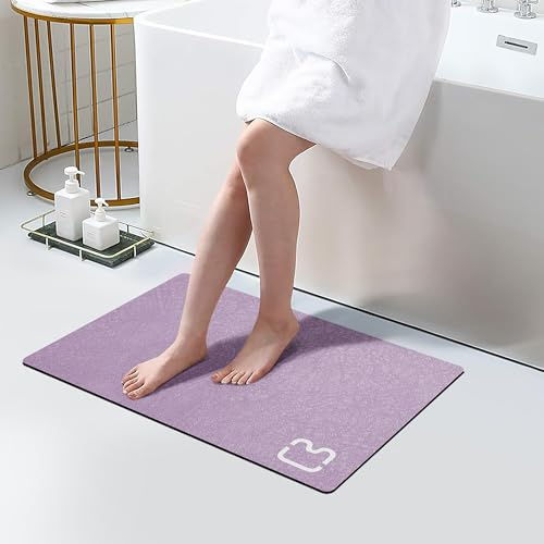 Tappeto da bagno con terra di diatomee, ad asciugatura rapida, super assorbente, con fondo in gomma antiscivolo, adatto sotto la porta, tappeti da pavimento davanti alla vasca da bagno, doccia