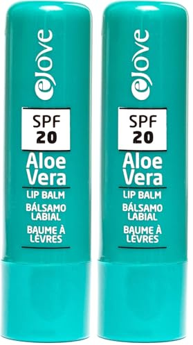 Ejove EJ136 Aloe Vera Lippenstift SPF20, 4 g (Packung mit 2)
