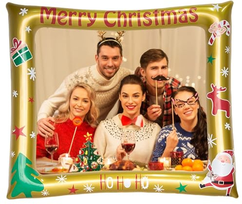 Riesiger Fotorahmen für Hochzeit, Geburtstag, Party, Dekorationen (Weihnachtsgold)