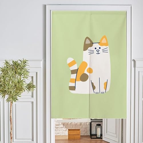 Türvorhang Grün Orange Braun Küchenvorhänge Polyester Raumteiler Vorhang Waschbar Vorhänge Kurz Küchenvorhang Langlebig Fliegenvorhang Terrassentür tür Vorhang Verdickung Vorhang Tür 80x200cm