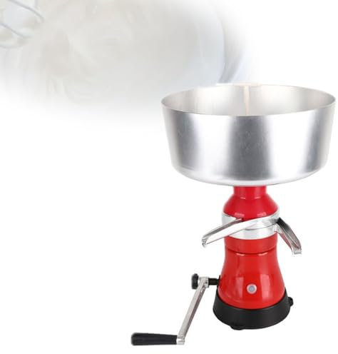 BDJSN Manual Portable Cream Centrifugal Separator, 50L/H Desktop Detachable Stainless Steel Separation Degreasing Machine, for Factory, Dessert Shop, Restaurant