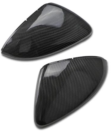 TUTSFGFZH Für Golf 7 MK7 MK 7,5 Für R Für GTE Für GTD 2013-2020 Rückspiegel Abdeckung Links & Rechts Rückspiegel Abdeckung Auto Zubehör Spiegelkappen Abdeckung Auto Spiegelkappen(Carbon Black)