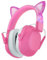 iClever Casque Anti Bruit Enfant, Casque Anti-Bruit Enfant SNR 29dB, Pliable, Confortable, Oreilles de Chat Rose