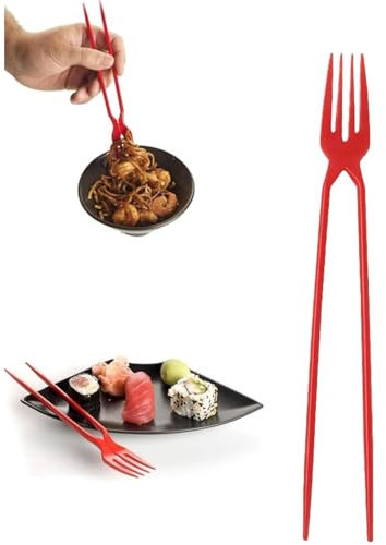 Bacchette e forchetta 2 in 1 Chork per cucina asiatica, versatile e ideale per principianti ed esperti, come strumento da viaggio