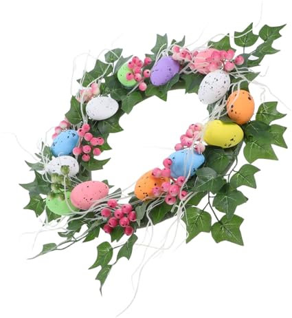 Garneck Osterhasenkranz Dekoration Party Zweige feiern Dekorativ modern Osterkranz wohnaccessoires Osterblumen Frühlingskranz Kunstpflanzenkranz Kranz Türkranz Requisite Stoff