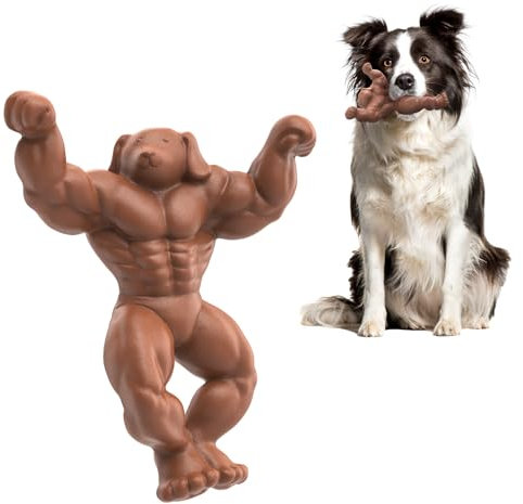 HETOO Hundespielzeug für Aggressive Kauer Unzerstörbar Kauspielzeug für Große Hunde Robuste Zahnspielzeug für Hundezähne Reinigung Nylon Spielzeug für Mittlere Große Hunde (Muscle)