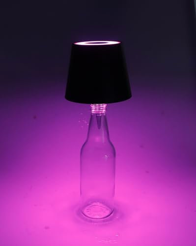 Lampada a LED per Bottiglia Di Vino Dimmerabile Con Pulsante Touch RGB+Bianco Caldo, Lampada per Bottiglia USB Ricaricabile, Paralume Wireless, Lampada Da Tavolo Fai Da Te, Adatta per Bar, Feste