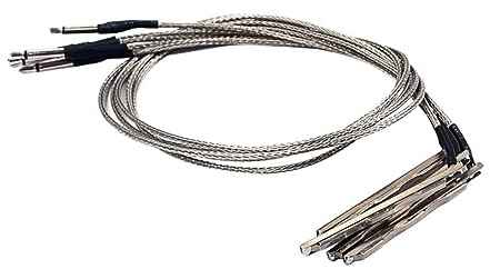 Pastilla Piezoeléctrica Pkp11 para Guitarra de Caja y Folk | 5 Piezas, Conector de 2, 5mm, Barra de Captación Plata, Fácil de Montar Puente