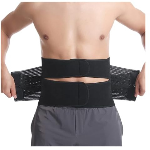 Faja Lumbar Cinturón De Soporte Lumbar Ajustable Para La Espalda, Correa De Soporte De Cintura Transpirable, Cinturón De Descompresión Lumbar Para La Espalda Baja Cinturón Apoyo Lumbar(Black,S)