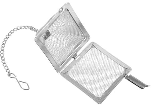 GRIRIW 1pezzi Filtro Da Tè in Acciaio Resistente Con Maglia Fine e Gancio Catena Infusore Riutilizzabile Per Spezie e Tè Sfuso Facile Da Pulire Per Cucina Domestica e Professionale