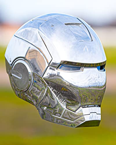 QCFGJBJK MK5 Helmet Helmet 1:1, MK5 Portable Open and Close Electric Full Mask Halloween Birthday Gift Prop Jarvis Voice Touch Control