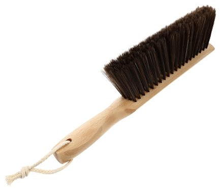 Yardenfun Cepillo para Limpieza de Colchones y Ropa con Mango de Madera Cerdas Gruesas y Flexibles Cepillo Práctico para Polvo Cama y Prendas