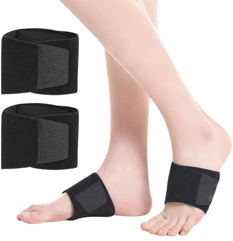 HhBdy Atmungsaktiv Fußbandage Fersensporn Bandage, Powerinsole Fußbandage Mittelfuß, Plantarfasziitis Mittelfußbandage, Fußgewölbestütze Fussbandagen Mittelfuss Stützend für Sport Alltag
