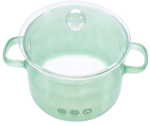 EPIGEIST Pentola in Vetro Resistente al Calore con Maniglia e Pentola Trasparente per Zuppa Ramen e Pasta Adatta per Piano Cottura e Alimenti