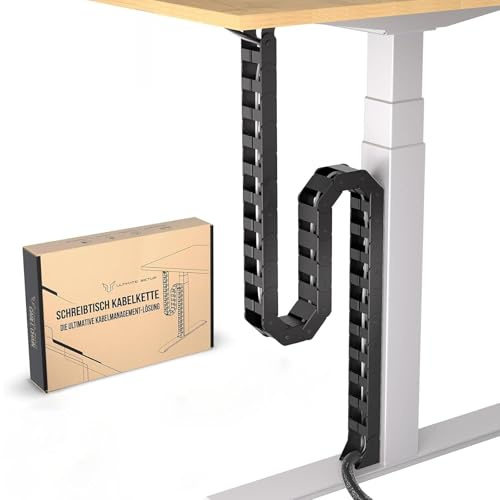 Under Desk Vertebrae Cable Management Kit Flexible Cord Organizer | Length Adjustable Quad Entry Vertebrae Cable Management Spine Kit for Home Office School Desks Tables