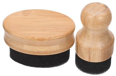 HONMEET Applicatore di Olio e Cera in Schiuma e Bambù per Manutenzione Efficiente di Taglieri e Blocchi da Cucina, Confezione da 2 Pezzi per Uso Domestico