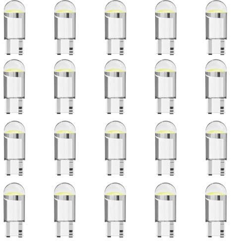 10 x T10 W5W LED Bombillas Luces Coche 501 Iluminación 360° Luz Blanco | Luces Interiores Habitáculo Matrícula Cortesía Maletero Coche Autocaravana Hasta 50000 Hora Ángulo 360° Sin Puntos Oscuros