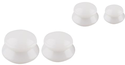 MOTHNUR Ensemble de 4 Ventouses de Massage en Silicone Blanc Thérapie par Ventouses pour Dos Nuque et Corps Soulagement des Douleurs Musculaires Stimulation du Métabolisme Kit