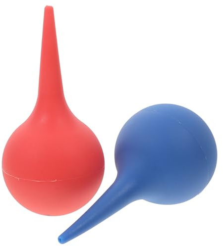 HOMSFOU Lot de 2 Ampoules de Nettoyage des Oreilles 75 Ml en Caoutchouc Souple, Poires Auriculaires pour Lavage Auriculaire Doux, Outil Manuel Polyvalent D’élimination du Cérumen