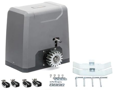 Schiebetor-Set 1500KG 3200LBS 4 Fernbedienung Automatischer Schiebetüröffner Elektrischer Antrieb mit 3m, 4m, 5m, 6m Rack(6m nylon rack kit)