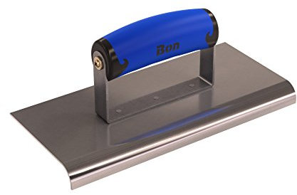 Bon 62-445 - Canteadora para hormigón, con mango ergonómico, acero inoxidable, 0,9 cm de radio y 1,3 cm de profundidad, 15,2 x 15,2 x 8,3 cm