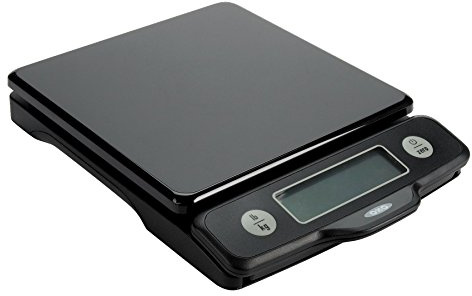 OXO Good Grips Lebensmittelwaage mit ausziehbarer Anzeige, 2,3 kg, Schwarz