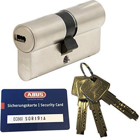 ABUS EC660 Profil-Doppelzylinder Länge (a/b) 35/35mm (c=70mm) mit 3 Schlüssel, mit Sicherungskarte