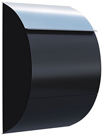 Boite aux Lettres, Design, Jumbo Noire/INOX - Bravios
