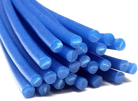 Plastique baguettes de soudure PE-HD Bleu (RAL5005) 4mm Ronde 25 Barres HDPE