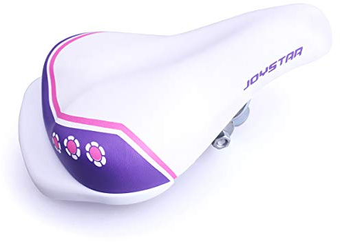 DRBIKE Kids Bike Seat for 12 14 16 18 Inch Kid's Bike, Replacement Kids Bicycle Saddle for Boys and Girls, Padded Seat with Parent Handle Purple