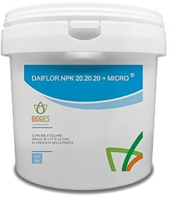 Bioges DAIFLOR NPK 20.20.20 CONCIME FOGLIARE + MICROELEMENTI 2,5 kg