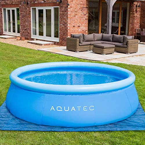 AQUATEC Paddling Pool Ground Mat/Ground Sheet - Swimming Pool Floor Protector | 8ft/10ft/12ft Sizes| Tear Resistant Under Pool Mat (10ft Ground Cover)