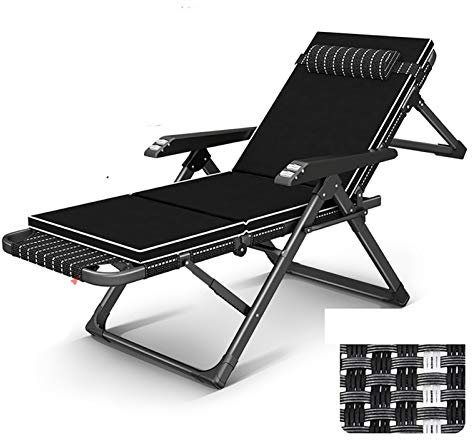 DUNAKE Liegestuhl,Komfortable Schwerelosigkeit Recliner Terrasse,ergonomisch Aluminium Liege Gartenstuhl Strandliege Tragbar Freizeitliege,ohne Platz Zu Beanspruchen (Color : Style-1)