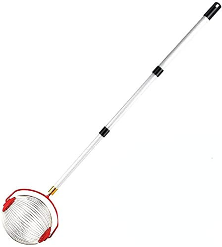 Nusssammler Obstpflücker Apfelsammler Walnussfänger, Eichelerndrescher Kastaniengreifer Pekannuszapfen Kugelkorb Garten Manuelles Werkzeug Rollstab verstellbarer Teleskopstange (Groß, 33 cm)