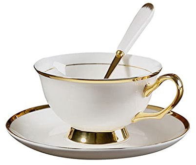 ZOGBX Servicio de café de Porcelana,Juegos Tazas te Porcelana Inglesa,Juego de Tazas de café,Juego de Cafe Completo,Tazas Cafe Espresso,Regalo Dulce for mamá, Mujeres,Familia 7.04oz