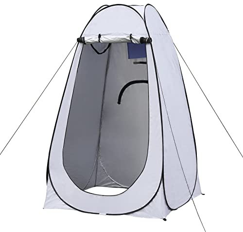TUKAILAi Tenda da bagno pop-up per doccia, privacy per campeggio, spogliatoio, portatile, per la privacy, con spazio aggiuntivo e borsa per il trasporto, grigio
