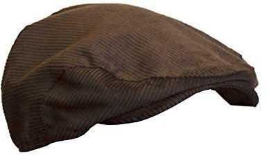 WALKER AND HAWKES Unisex Cord-Schiebermütze - klassisches flaches Design mit Schirm - Olivgrün - L (59cm)