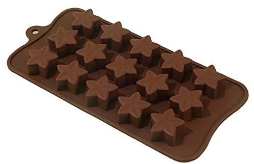 SADENWEAR 15 stampi in silicone a forma di stella per cioccolatini, cioccolatini, caramelle, ghiaccio