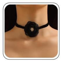 Inateannal Vintage Samt Blumen Halsband Halsband Schwarz Spitze Blumen Halsband Kurz Satin Samt Halsband Gothic Samtband Kragen Halsband Schmuck Für Frauen Und Mädchen