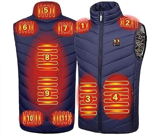 Chaleco Calefactor Chaqueta Calefactora Con 3 Temperaturas Ajustables Chaleco Térmico De Invierno Recargable Por USB Eléctrico Cálido For Acampar Al Aire Libre Montar A Caballo Senderismo (batería No