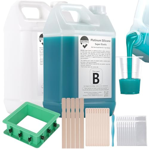 BBDINO Platinum Liquid Silicone Mold Making Kit 8A Jade Green 2 Gallons