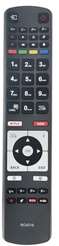 ALLIMITY Telecomando Sostituzione adatta per Telefunken NORDMENDE QILIVE 40DTF531 XU43E512 49DTU652 55DTU652 XU55E512 TE43292S31Y2P D43U600M4CWII D50U600M4CWII TFL32SWB17/2 UN32N1000 Q.32-822