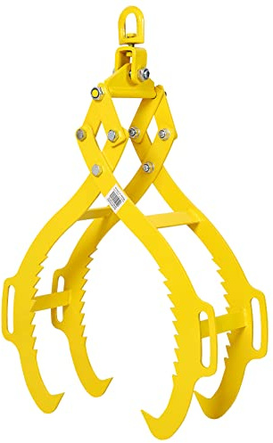 Nanberone 4 Claw Log Lifting Tongs - 32 Heavy Duty Solid Steel Grapple Timber Claw Lumber Skidding Tongs Logging Grabber