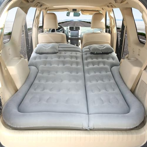 Rainpal Auto Luftmatratze, Tragbare Aufblasbare Matratze, Automatratze für Kofferraum, Faltbar Luftbett, 2 Personen Camping Automatratzen, Bequeme Bett für Kleinwagen (grau)