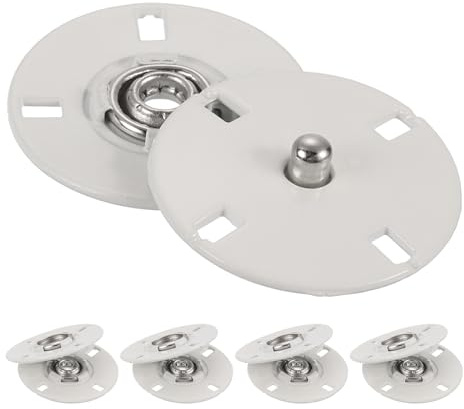 QUARKZMAN 5 Stück Metallunsichtbare Druckknöpfe, Beige, 25 mm