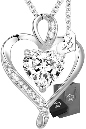 Limana Herzkette Silber 925 vergoldet Halskette Gold Goldkette Damen Weihnachtsgeschenkidee Kette mit Anhänger Herzanhänger Herz Schmuck Geschenke Frauen Freundin Mutter Geburstag Liebesgeschenk