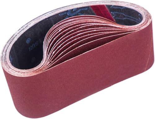 Yuqilin Bande Abrasive 75X533,20 Pièces Ponceuse a Bande Papier de Verre 4 X 80/120/150/240/400 Grains,pour Ponçage et Polissage Accessoire Avec Ponceuse a Bande,Métal,Bois