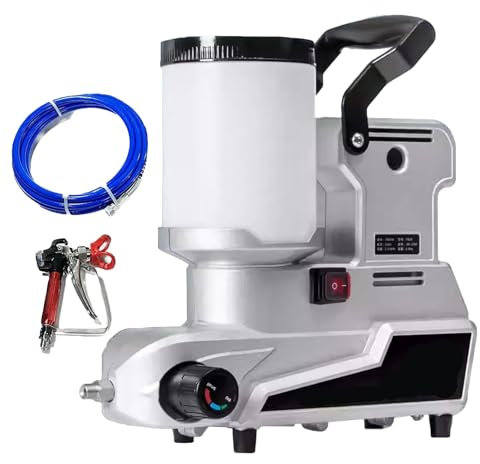 Pulverizador de pintura sin aire de 2 l, pulverizador de pintura de alta presión de 2,5 l/min con 3 velocidades ajustables, pulverizador de pintura eléctrico portátil,herramienta de pintura de 1600 W