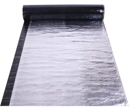 Bande D'étanchéité pour Toiture en Bitume 1.60 mm éPaisseur Ruban de Papier D'aluminium Autocollante, Ruban de Réparation pour l'espace de Fenêtre Métal Carreaux d'acier(1x10 m(3.28 ft x 32.8 ft))